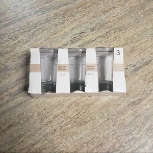 NIB 3 dessert glasses